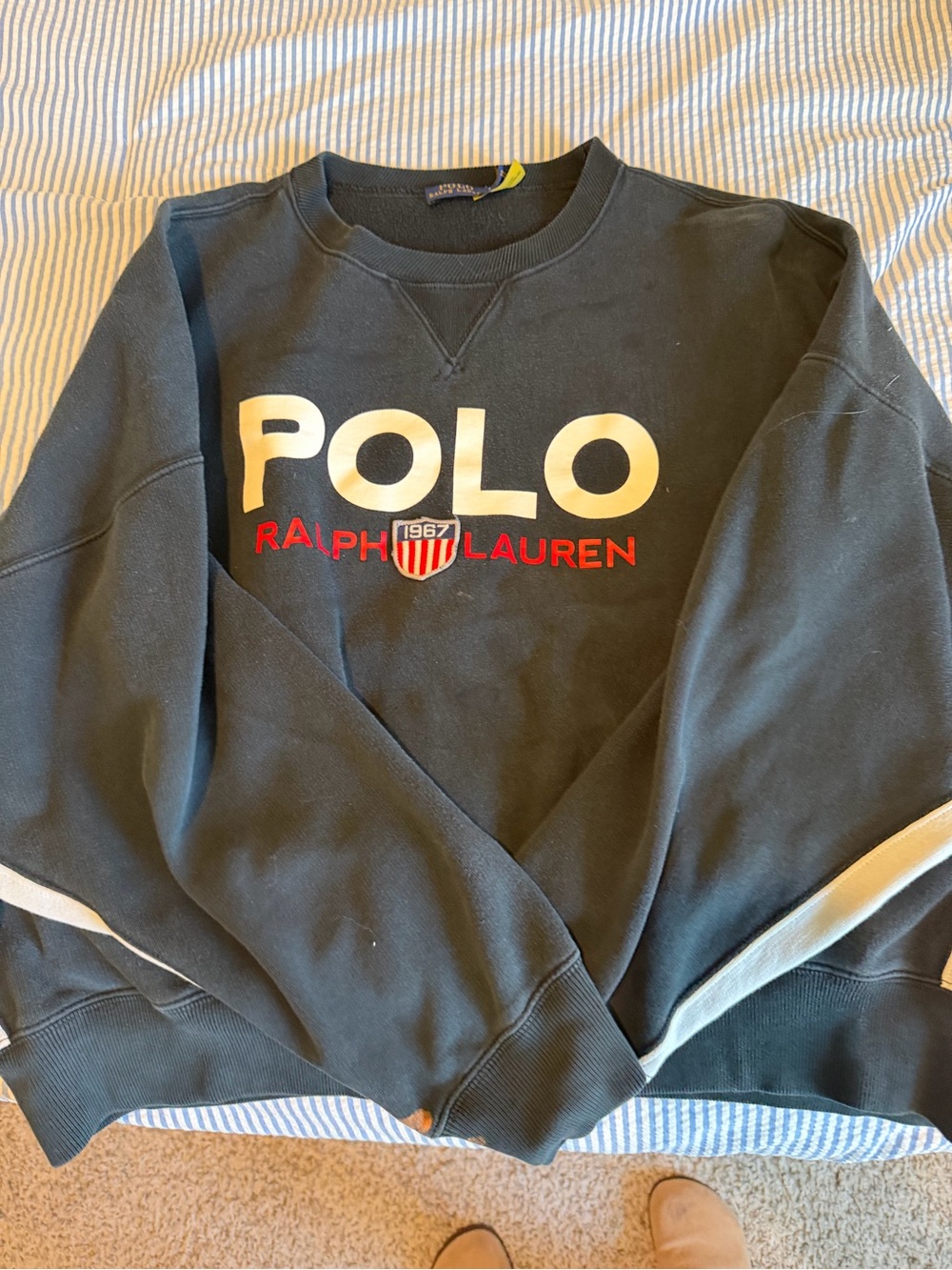 Polo by Ralph Lauren Navy Logo Crewneck Sweatshirt